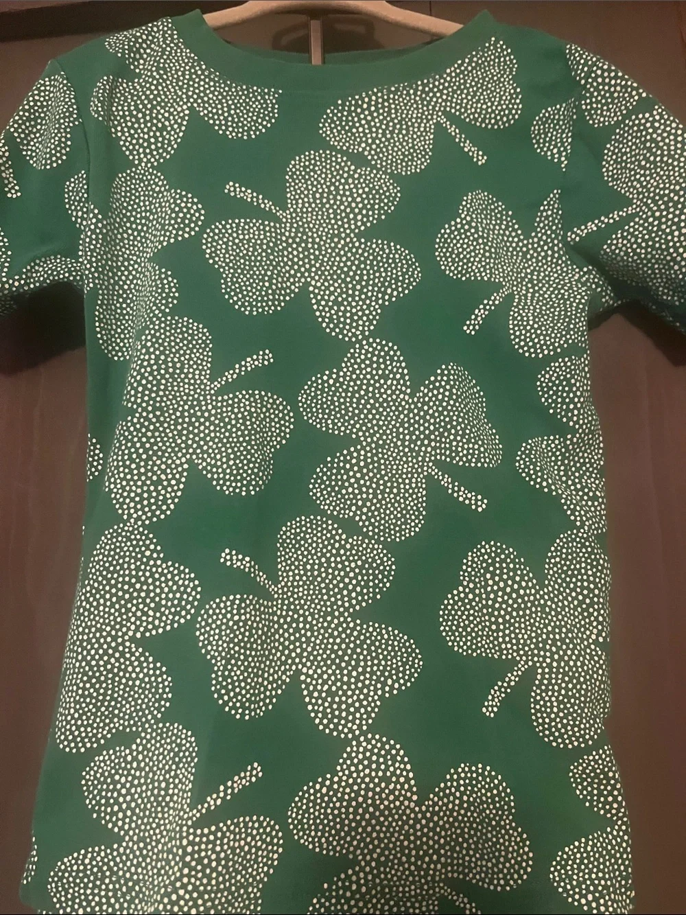 Carter's Green Clover Print Short Sleeve Pajama Set